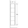 Шкаф-пенал GEBERIT CITTERIO 500,554.JJ.1