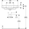Тумба с раковиной GEBERIT SMYLE SQUARE 500.352.00.1-500.229.01.1 60 см белый 500.229.01.1+500.352.00.1